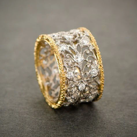 Crystal Filigree Statement Band Ring | Amelia Bellrose Jewellery
