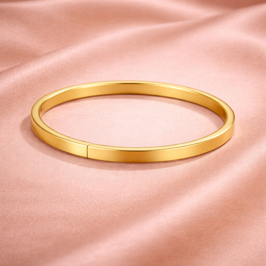 Classic Gold Bangle Bracelet | Amelia Bellrose Jewellery
