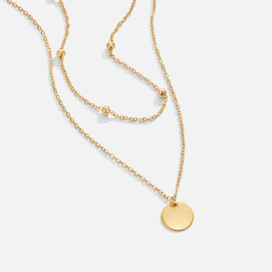 Layered Disc Gold Necklace | Amelia Bellrose Jewellery