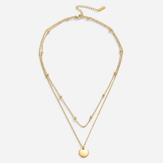 Layered Disc Gold Necklace | Amelia Bellrose Jewellery