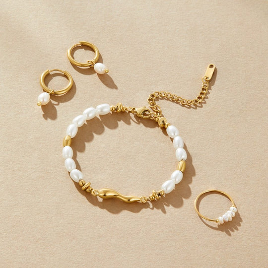 Pearl Gold Accent Bracelet | Amelia Bellrose Jewellery