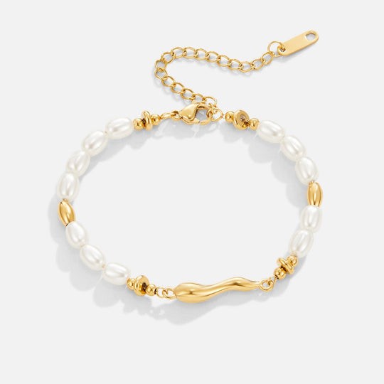 Pearl Gold Accent Bracelet | Amelia Bellrose Jewellery