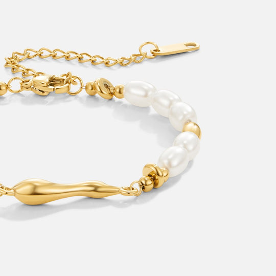 Pearl Gold Accent Bracelet | Amelia Bellrose Jewellery