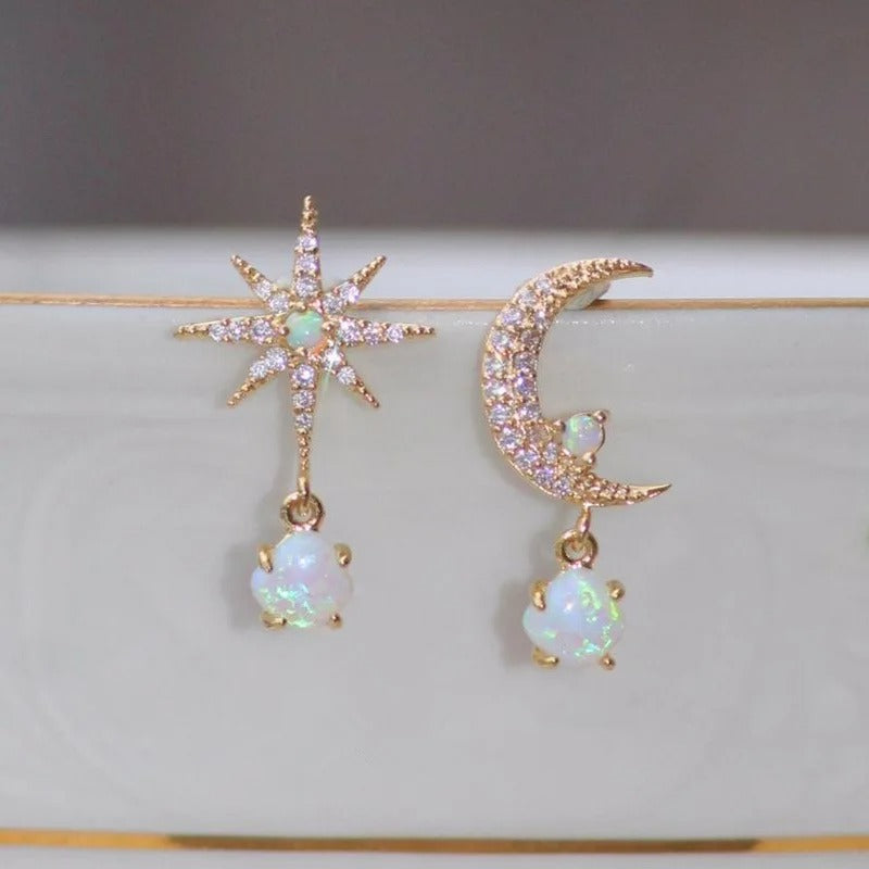 Celestial Opal Drop Earrings | Amelia Bellrose Jewellery