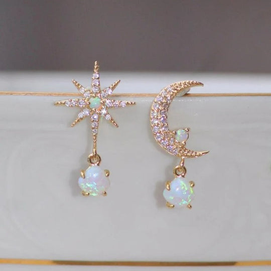 Celestial Opal Drop Earrings | Amelia Bellrose Jewellery
