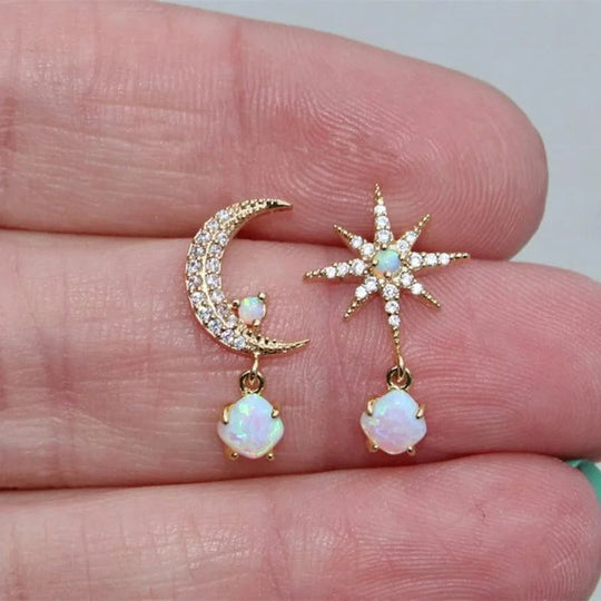 Celestial Opal Drop Earrings | Amelia Bellrose Jewellery