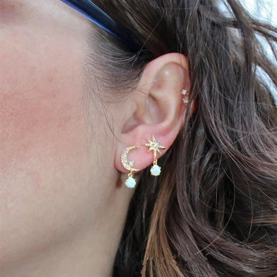Celestial Opal Drop Earrings | Amelia Bellrose Jewellery