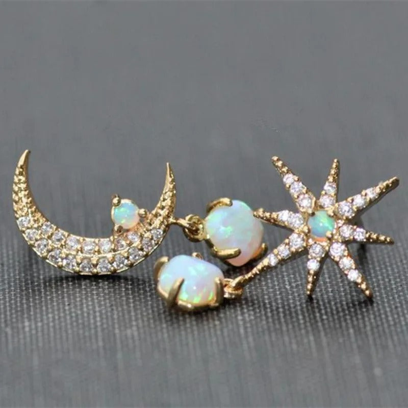 Celestial Opal Drop Earrings | Amelia Bellrose Jewellery