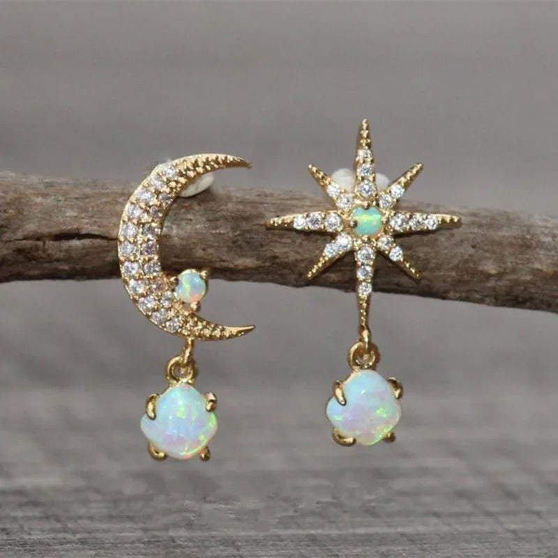 Celestial Opal Drop Earrings | Amelia Bellrose Jewellery