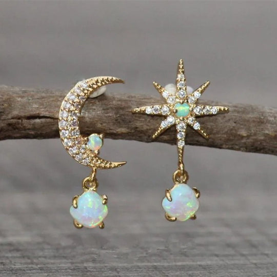 Celestial Opal Drop Earrings | Amelia Bellrose Jewellery