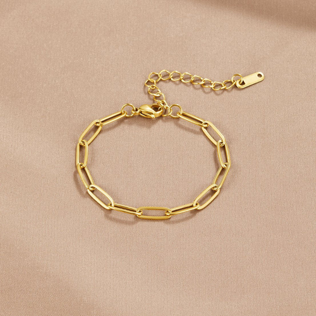 Gold Paperclip Chain Bracelet | Amelia Bellrose Jewellery