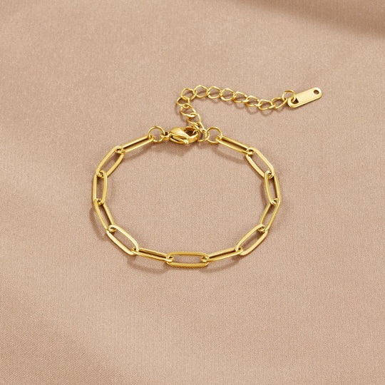 Gold Paperclip Chain Bracelet | Amelia Bellrose Jewellery