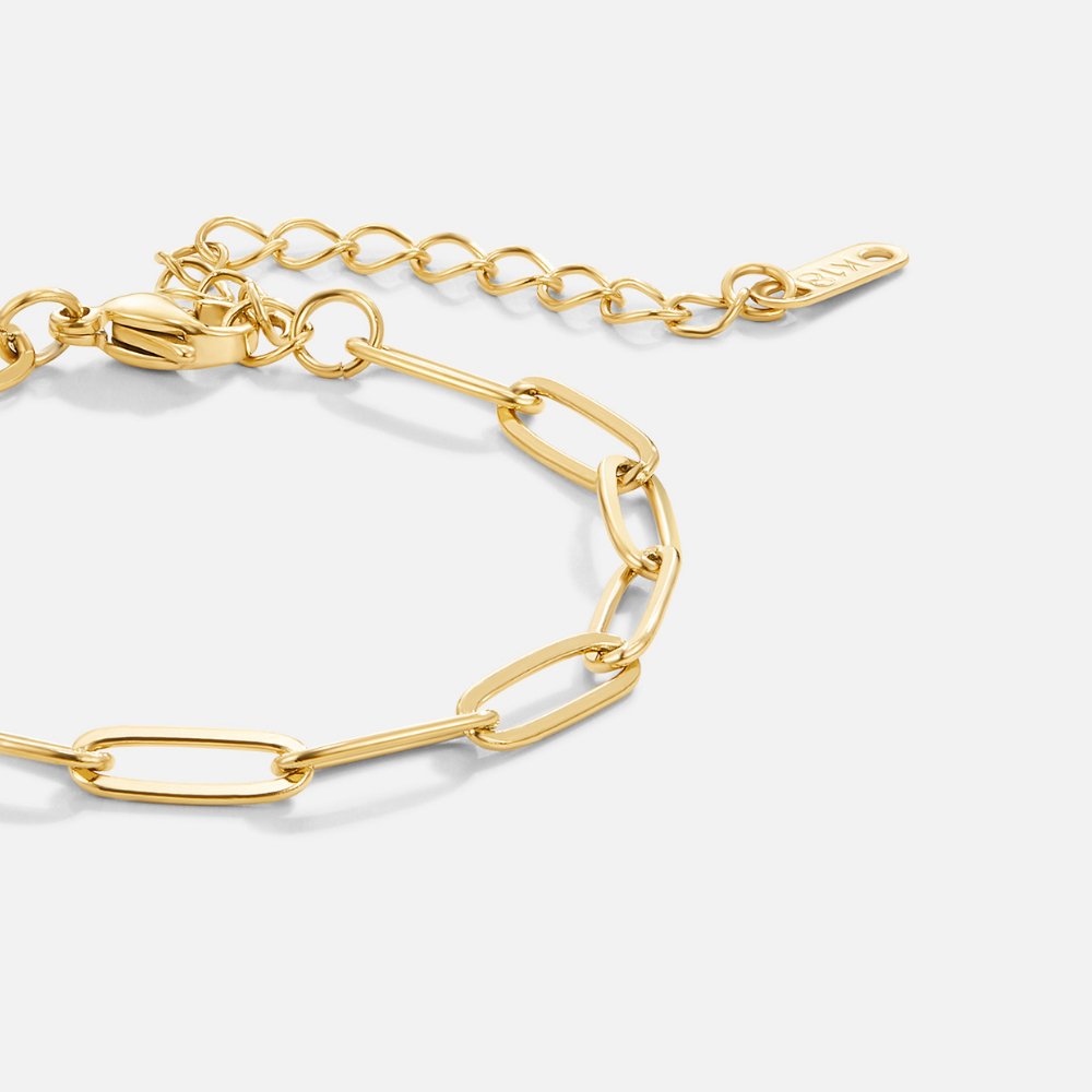 Gold Paperclip Chain Bracelet | Amelia Bellrose Jewellery