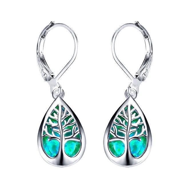 Blue Opal Tree Drop Earrings | Amelia Bellrose Jewellery
