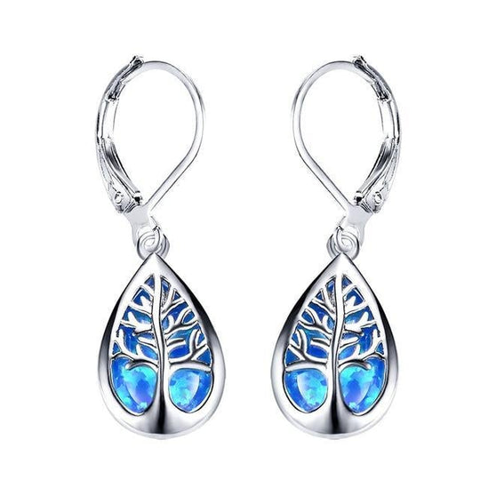Blue Opal Tree Drop Earrings | Amelia Bellrose Jewellery