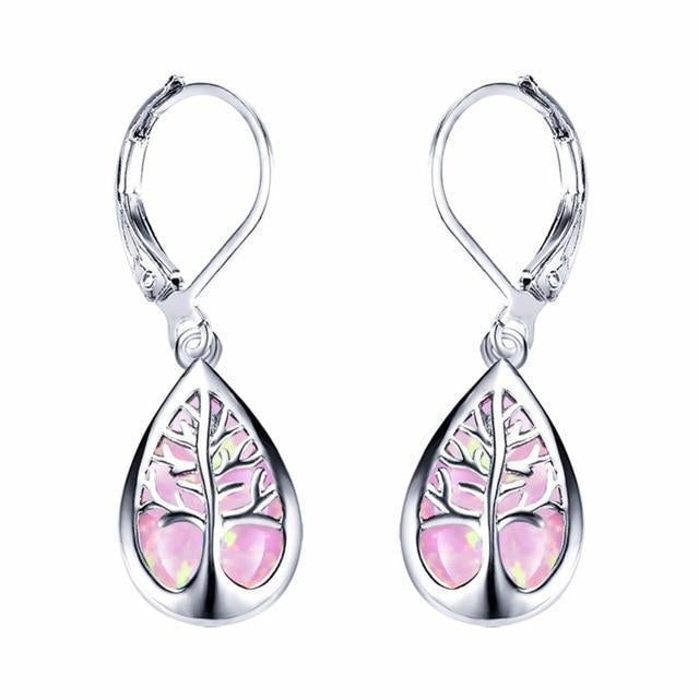 Blue Opal Tree Drop Earrings | Amelia Bellrose Jewellery