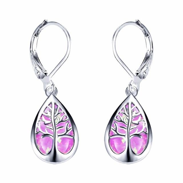 Blue Opal Tree Drop Earrings | Amelia Bellrose Jewellery