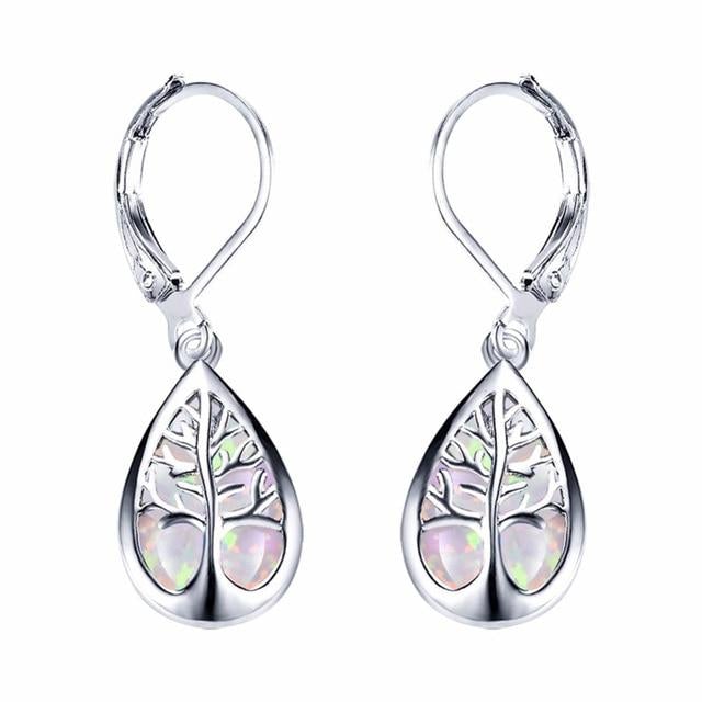 Blue Opal Tree Drop Earrings | Amelia Bellrose Jewellery