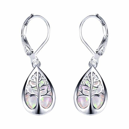 Blue Opal Tree Drop Earrings | Amelia Bellrose Jewellery