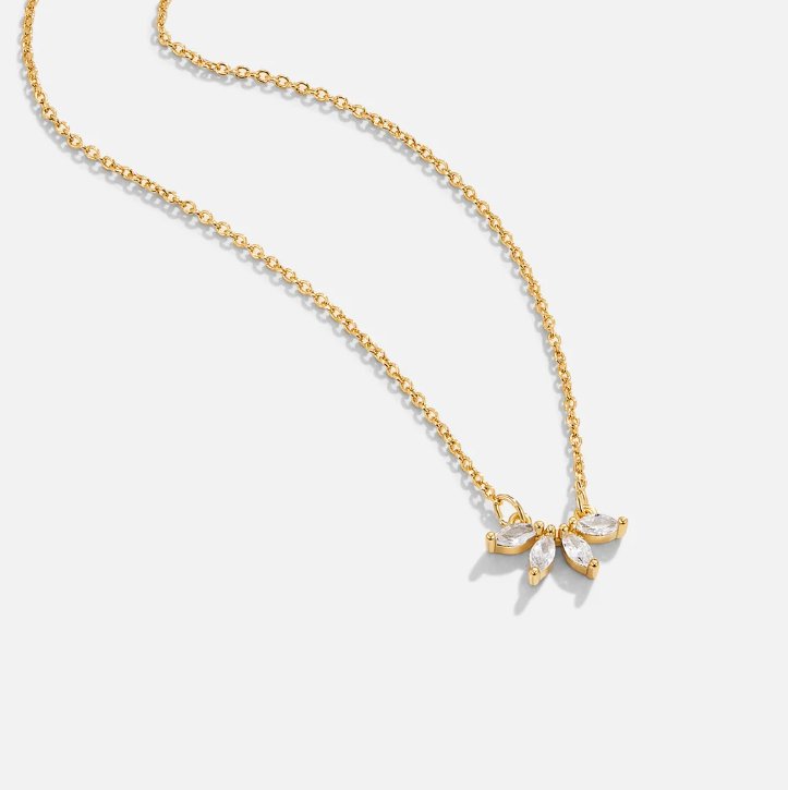 Marquise Crystal Leaf Pendant Necklace | Amelia Bellrose Jewellery