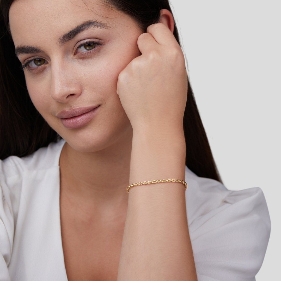 Gold Rope Chain Bracelet | Amelia Bellrose Jewellery