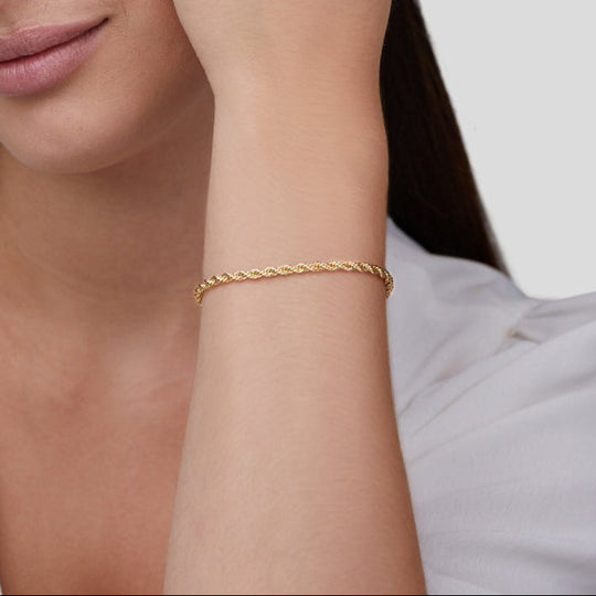 Gold Rope Chain Bracelet | Amelia Bellrose Jewellery