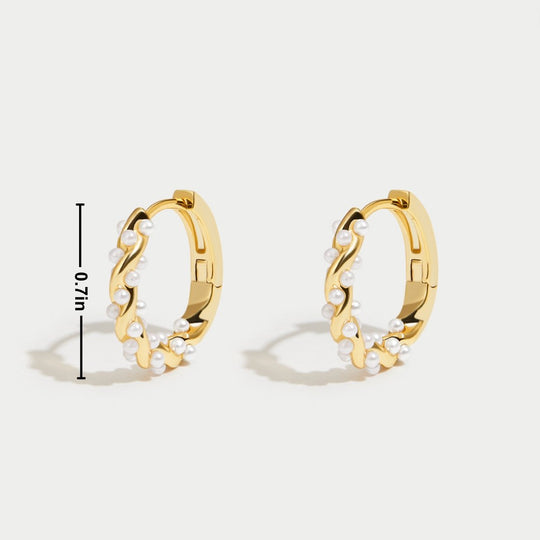 Pearl Twist Hoop Earrings | Amelia Bellrose Jewellery